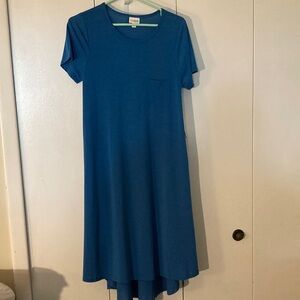 LuLaRoe Vibrant Blue Asymmetrical NWT size S Teeshirt dress.